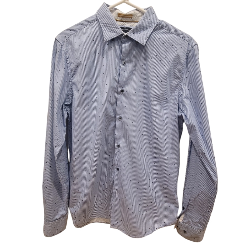 Denim & Flower - Blue and White Shirt - Size Small